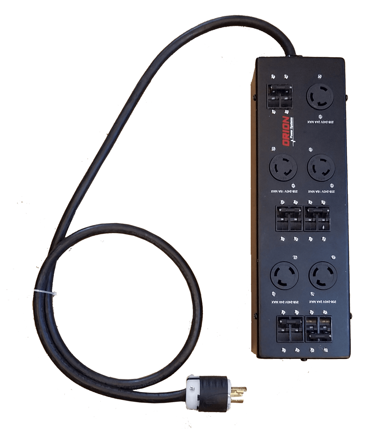 SCR3 6kVA power distribution unit. L6-30P with 8 foot input line cord. (3) L6-30R (2) L6-20R output receptacles. Wall mount or rack mount.