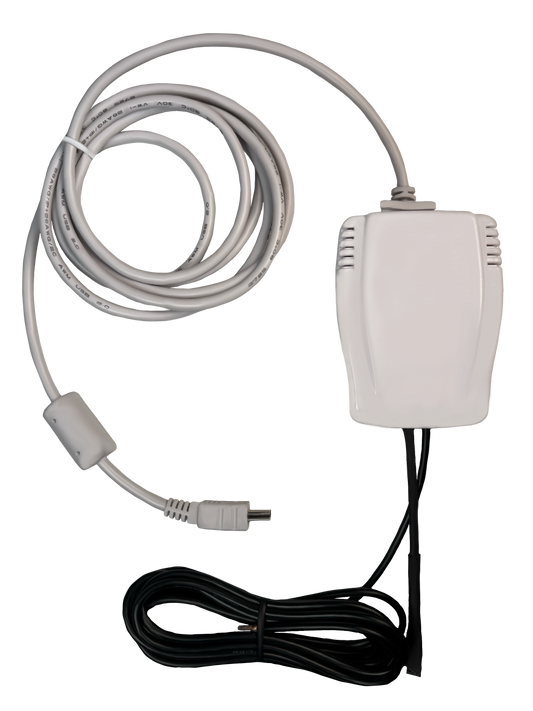 Orion Environmental Monitoring Probe for temp, humidity, 2 alarm contacts.  Must be used with SNMP4 card.