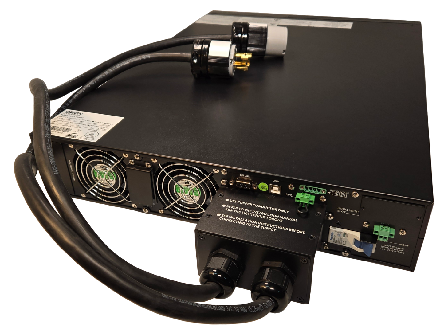 SCR3-6000RT online ups rated at 6kVA / 6kW  softwired